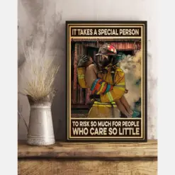 Firefighter Poster It Takes A Special Person Vintage Room Home Decor Wall Art Gifts Idea