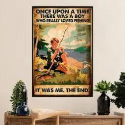 Fishing Poster Room Wall Art Prints | Boy Loved Fishing | Vintage Gift For Fisherman