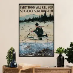 Fishing Poster Room Wall Art Prints | Choose Something Fun | Vintage Gift For Fisherman