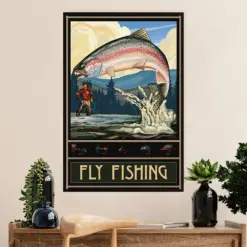 Fishing Poster Room Wall Art Prints | Fly Fishing | Vintage Gift For Fisherman