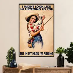 Fishing Poster Room Wall Art Prints | Funny Quote Fishing | Vintage Gift For Fisherman