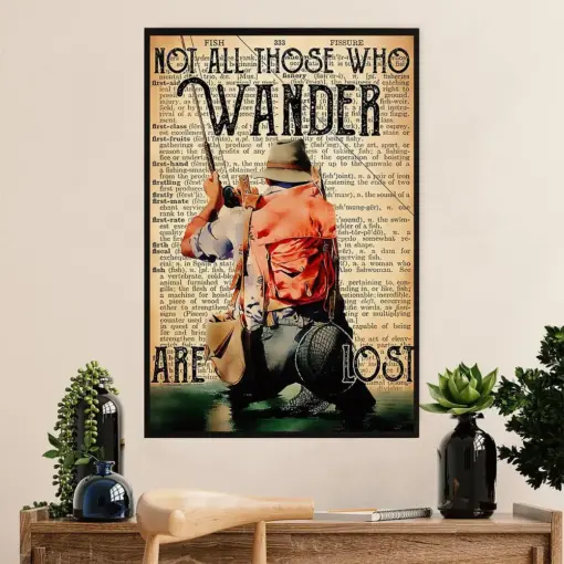 Fishing Poster Room Wall Art Prints | Wanderer | Vintage Gift For Fisherman