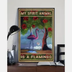 Flamingos Loves Poster My Spirit Animal Is A Flamingo Vintage Room Home Decor Wall Art Gifts Idea