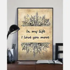 Flower Canvas Prints In My Life I Love You More Vintage Wall Art Gifts Vintage Home Wall Decor Canvas