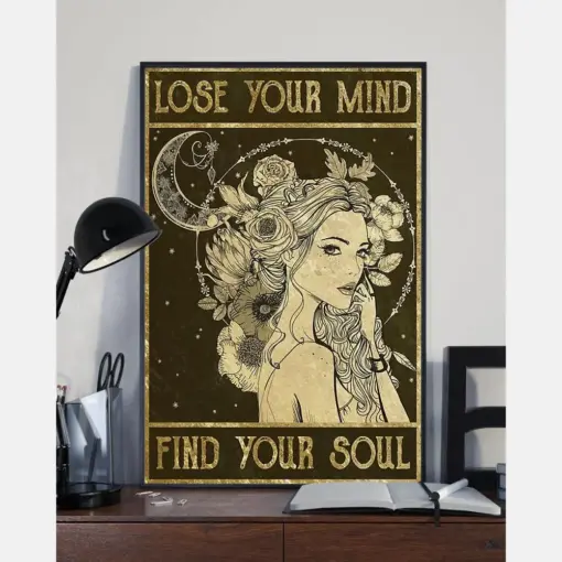 Flower Girl Canvas Prints Lose My Mind And Find My Soul Vintage Wall Art Gifts Vintage Home Wall Decor Canvas