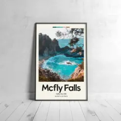 Fly Falls Poster - Oil Painting Technique | Waterfalls Wall Art | & Printed Travel Prints | Animalistic Home Decor