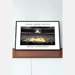 Frank Erwin Center Stadium Poster | Frank Erwin Center Canvas Print | Canvas Framed Poster | Black White Stadium | Caa Basketball Gift