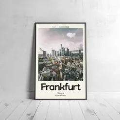 Frankfurt Poster - Oil Painting Technique | European Wall Art | & Printed Travel Prints | Animalistic Home Decor