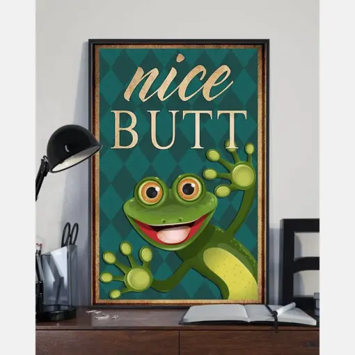 Frog Nice Butt Funny Poster Frogs Loves Vintage Room Home Decor Wall Art Gifts Idea