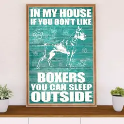 Funny Cute Boxer Canvas Wall Art Prints | If You Don'T Like My Boxers | Gift For Brindle Boxador Dog Lover