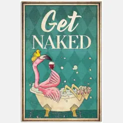 Funny Flamingo Get Naked Vintage