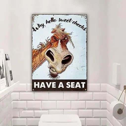 Funny Horse Why Hello Sweet Cheeks Have A Seat Funny Horse Bathroom