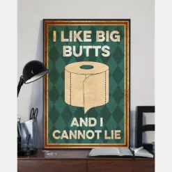 Funny Toilet Paper Canvas Prints I Like Big Butts And I Cannot Lie Vintage Wall Art Gifts Vintage Home Wall Decor Canvas