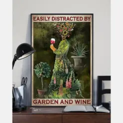 Garden And Wine Loves Canvas Prints Easily Distracted Vintage Wall Art Gifts Vintage Home Wall Decor Canvas