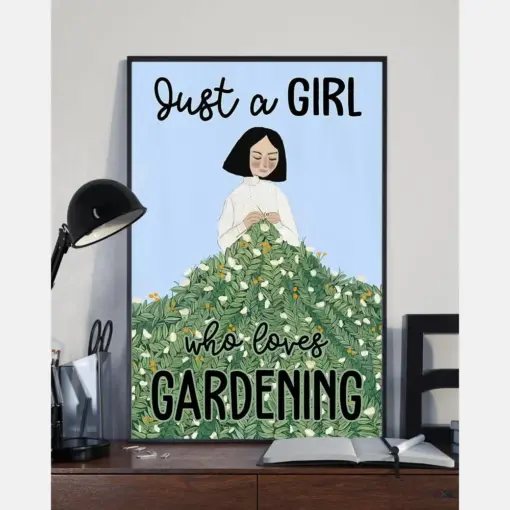 Gardener Garden Loves Canvas Prints Just A Girl Who Loves Gardening Vintage Wall Art Gifts Vintage Home Wall Decor Canvas