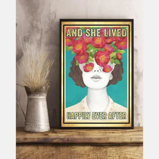 Gardening Canvas Prints And She Lived Happily Ever After Vintage Wall Art Gifts Vintage Home Wall Decor Canvas