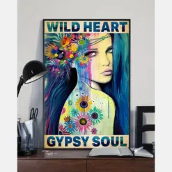 Gardening Girl Canvas Prints Wild Heart Gypsy Soul Vintage Wall Art Gifts Vintage Home Wall Decor Canvas