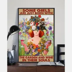 Gardening Girl Loves Wine Canvas Prints Some Garden And Wine In Their Souls Vintage Wall Art Gifts Vintage Home Wall Decor Canvas