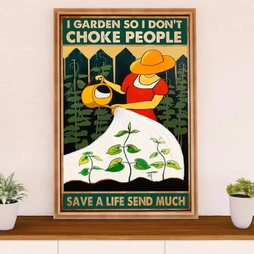 Gardening Poster Home Décor Wall Art | I Garden | Gift For Gardener, Plants Lover