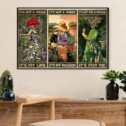 Gardening Poster Home Décor Wall Art | My Passion My Life | Gift For Gardener, Plants Lover