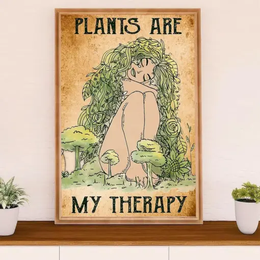 Gardening Poster Home Décor Wall Art | My Therapy | Gift For Gardener, Plants Lover