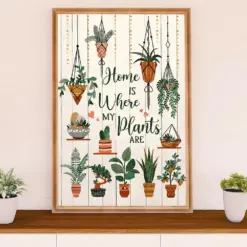 Gardening Poster Home Décor Wall Art | Where My Plants Are | Gift For Gardener, Plants Lover