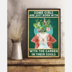 Gardening Poster Some Girls Are Just Born With The Garden In Their Souls Vintage Room Home Decor Wall Art Gifts Idea