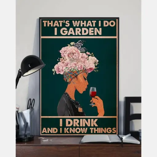 Gardening Wine Canvas Prints That'S What I Do I Garden I Drink Vintage Wall Art Gifts Vintage Home Wall Decor Canvas