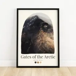 Gates Of The Arctic National Park - Aesthetic Travel Poster Home Decor Nature Gift Cute Wilderness Art Cozy Minimalist Print Pastel