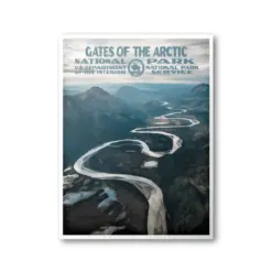 Gates Of The Arctic National Park Poster | National Park Poster | National Park Print | Vintage Poster | Wall Art | Home Decor