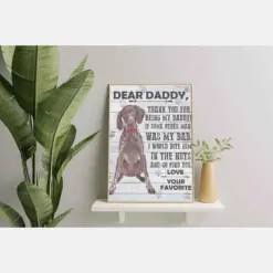 German Shorthaired Pointer Dog Dear Daddy Love Your Favorite