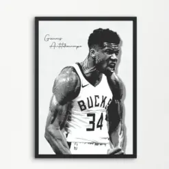 Gianni Poster Milwaukee Bucks Poster Street Nba Wall Art Decor Basketball Prints For Kids Men Bedroom Office Gym