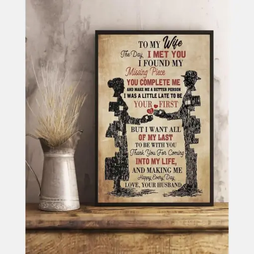 Gift For Wife - The Day I Met You I Found My Missing Piece Vertical Canvas And Poster - Valentine Gift | Wall Decor