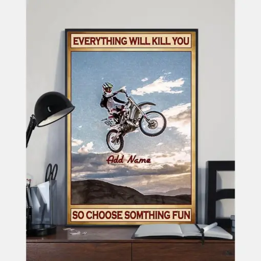 Gift Motocross Canvas Prints Choose Something Fun Vintage Wall Art Gifts Vintage Home Wall Decor Canvas