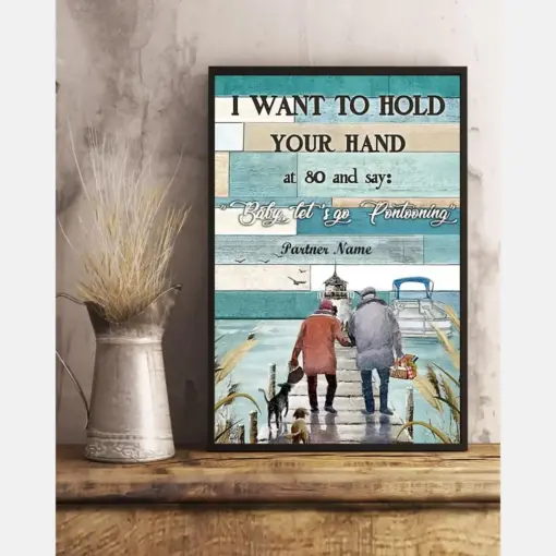 Gift Old Couple Poster I Want To Hold Your Hand Vintage Room Home Decor Wall Art Gifts Idea