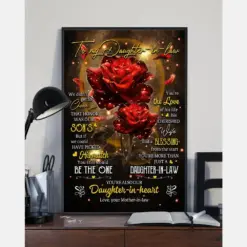 Gift Rose To Daughter-In-Law Poster We Didn'T Get To Choose You Vintage Wall Art