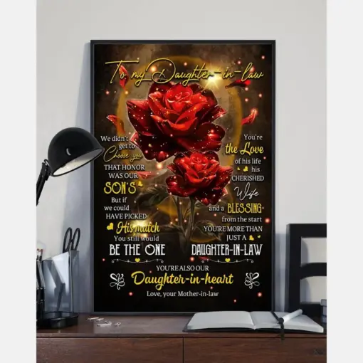 Gift Rose To Daughter-In-Law Poster We Didn'T Get To Choose You Vintage Wall Art