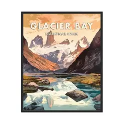 Glacier Bay National Park Poster Art Print Retro National Park Gifts