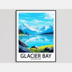 Glacier Bay Travel Poster Glacier Bay Print National Park Art Print Glacier Bay Gift Glacier Bay Wall Art Glacier Bay Artwork