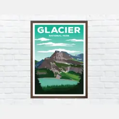 Glacier National Park Poster | Glacier Wall Art Print