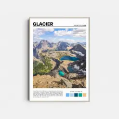 Glacier National Park Print Glacier National Park Poster National Park Art National Park Wall Art National Park Prints Travel Gifts