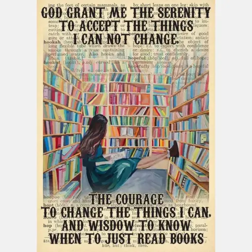 God Grant Me The Serenity To Accept The Things Reading Books Funny Christmas Gag Book Lover
