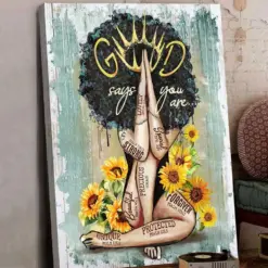 God Say You Are Hippie Girl, Hippie Poster, Canvas