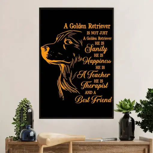 Golden Retriever Canvas Wall Art | Dog Best Friend | Home Décor Gift For Dog Puppies Lover
