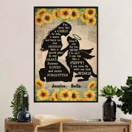 Golden Retriever Canvas Wall Art | Dog Memorial Personalized Name | Home Décor Gift For Dog Puppies Lover
