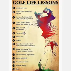 Golf Life Lessons Poster, Canvas