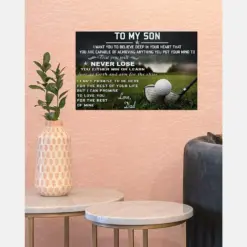 Golf To My Son Horizontal Canvas And Poster | Wall Decor