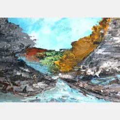 Grand Canyon Acrylic Painting On Canvas Abstract Landscape Small Wall Art National Park Artwork Southwest Travel Wall Decor