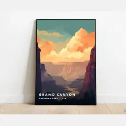 Grand Canyon | Majestic Park Landscape Art | Wall Decor | Travel Print | National Park Poster | Gift For Nature Lovers | Wedding Gift | Gift