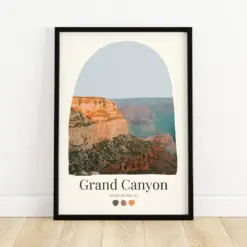 Grand Canyon National Park - Aesthetic Travel Poster Home Decor Nature Gift Cute Wilderness Art Cozy Minimalist Print Pastel